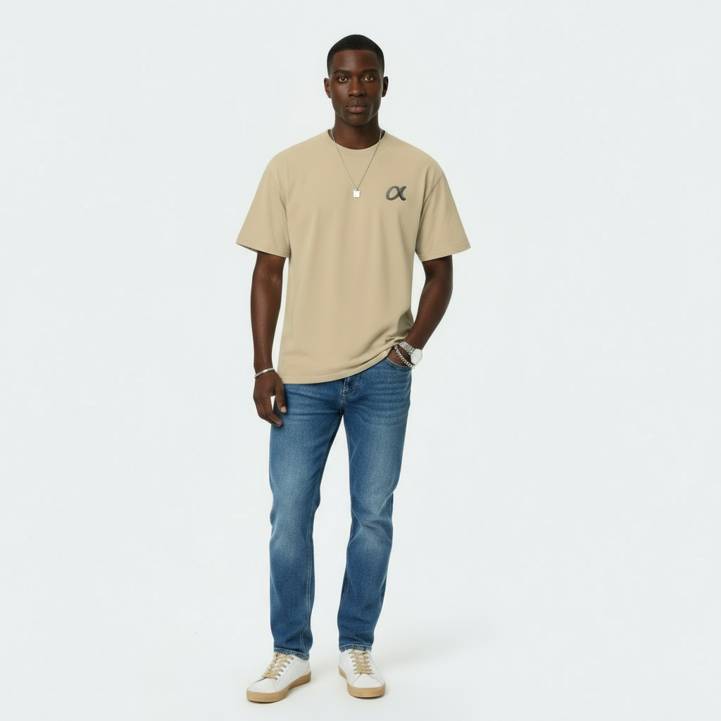 OVERSIZE ALPHA EMBROIDERY T-SHIRT