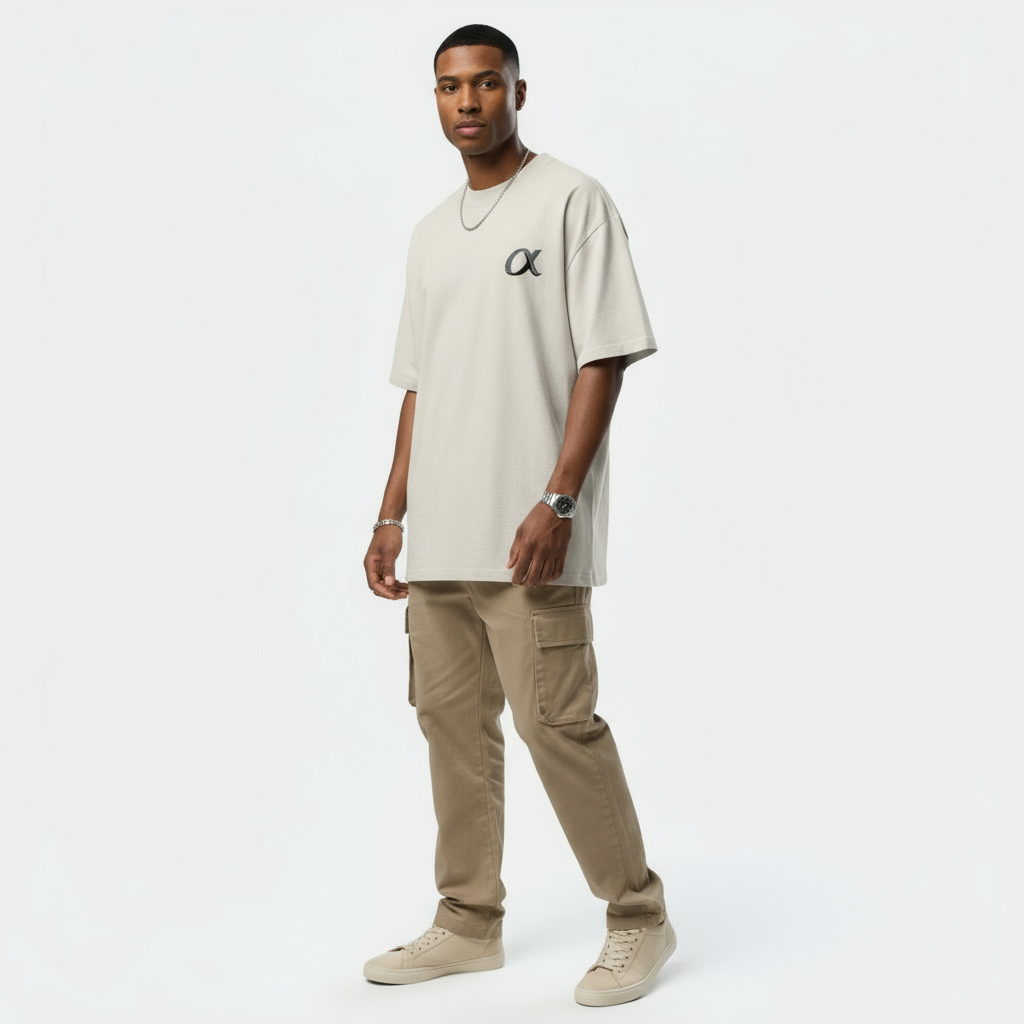 OVERSIZE ALPHA EMBROIDERY T-SHIRT