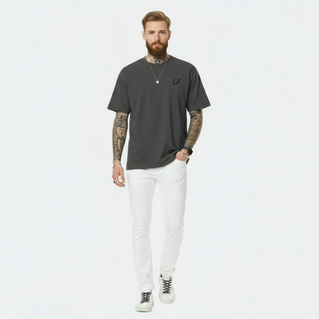 OVERSIZE ALPHA EMBROIDERY T-SHIRT