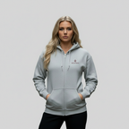 SUDADERA CON CAPUCHA Y CREMALLERA COMMUNITY GRAY - BROWN