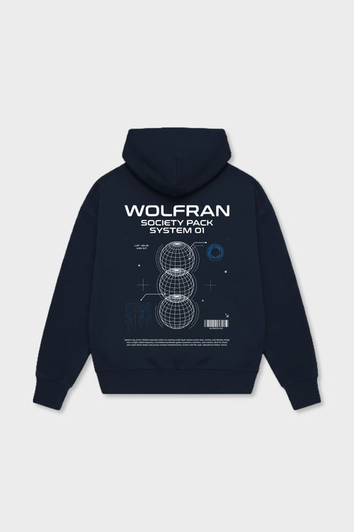 NAVY SYSTEM HOODIE