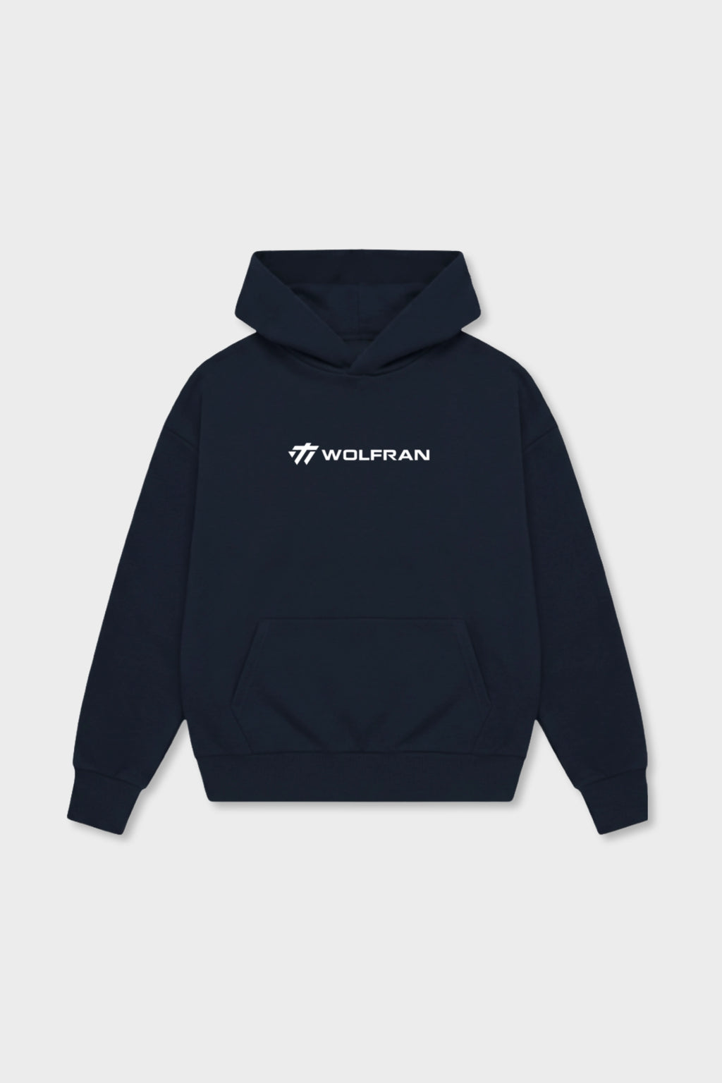 NAVY EMBLEM HOODIE