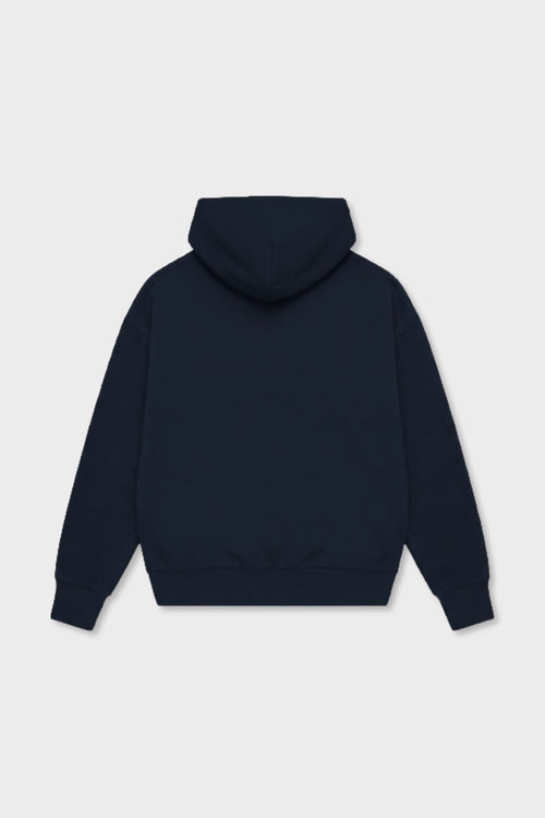 NAVY EMBLEM HOODIE