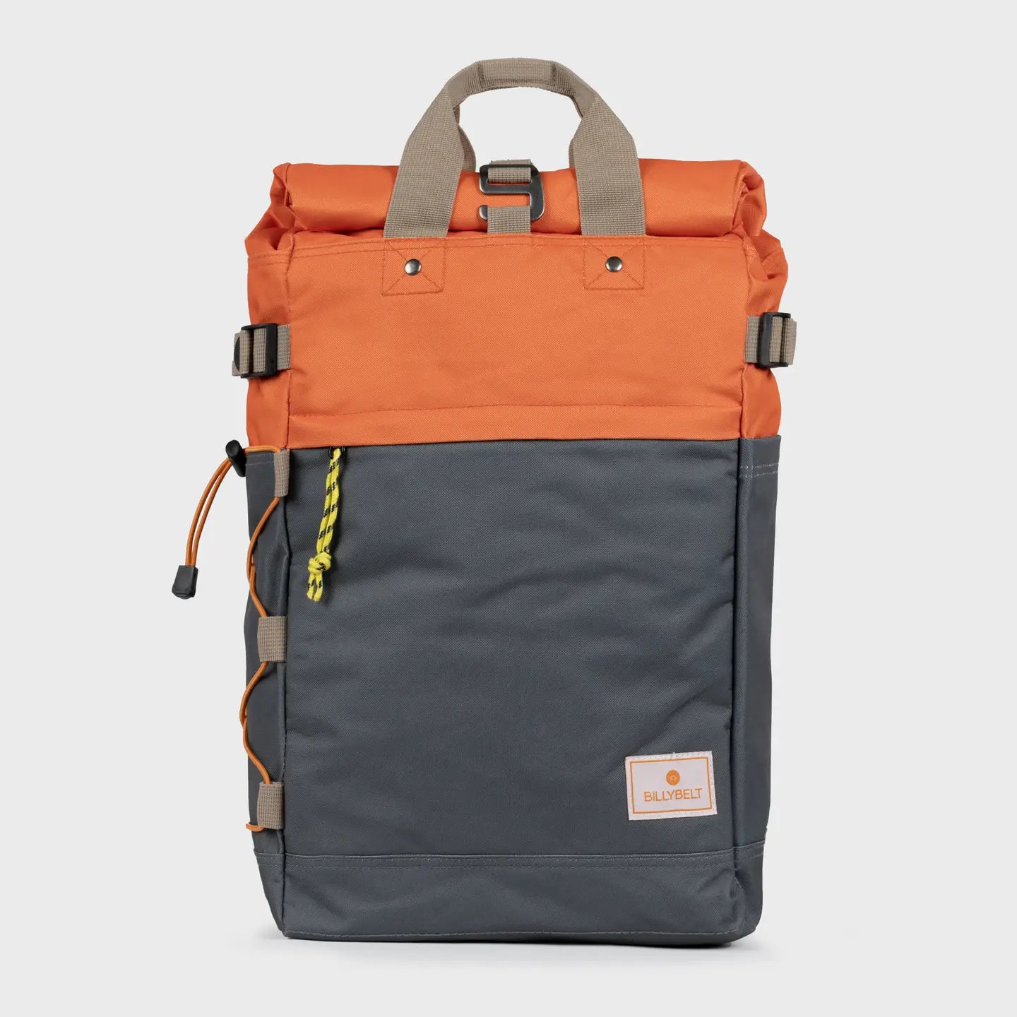 Mochila enrollable - naranja y gris