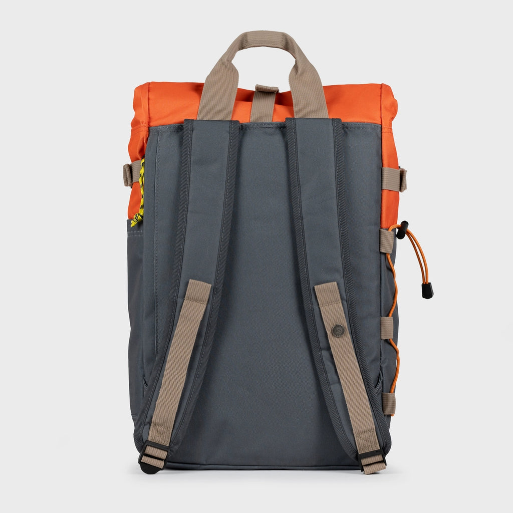 Mochila enrollable - naranja y gris