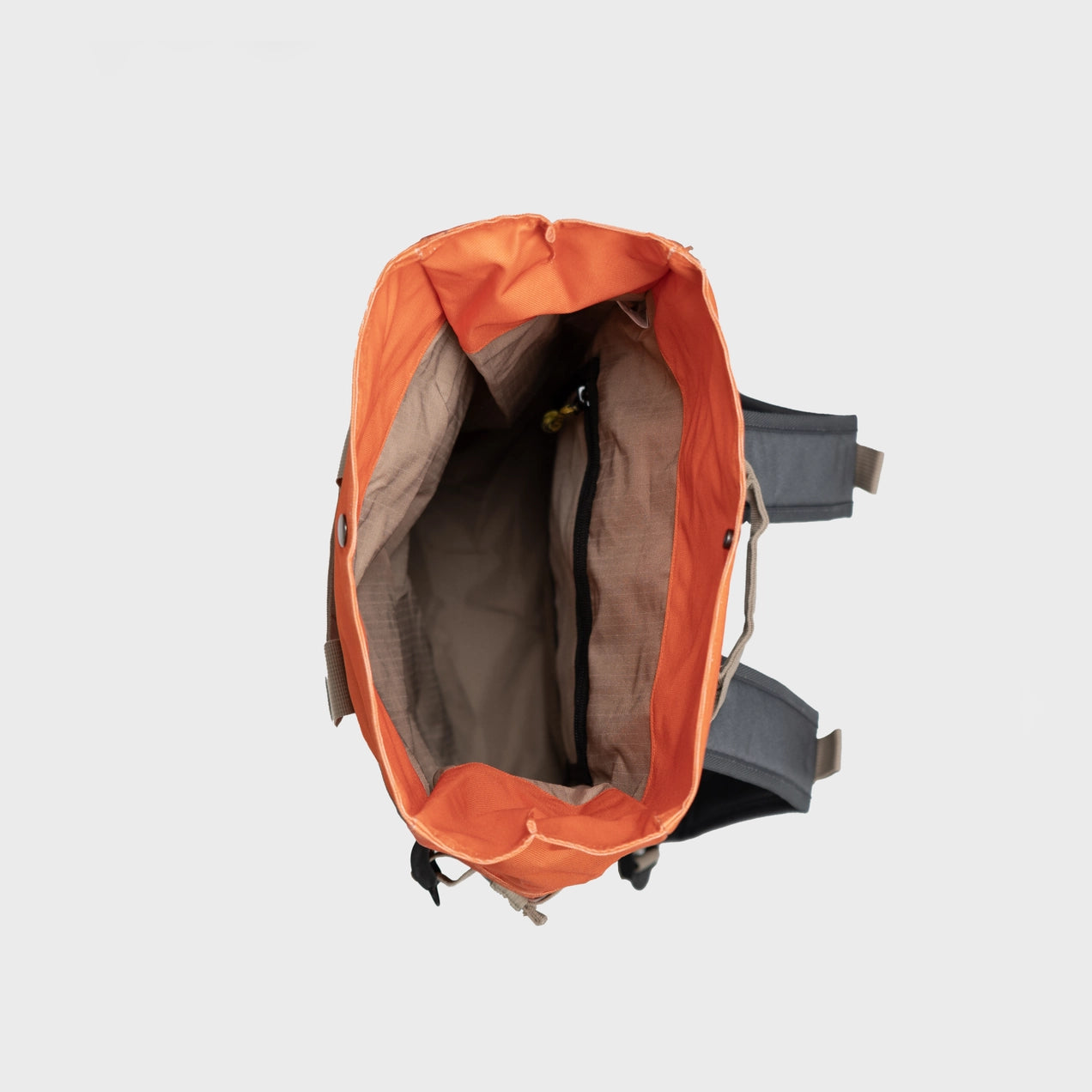 Mochila enrollable - naranja y gris
