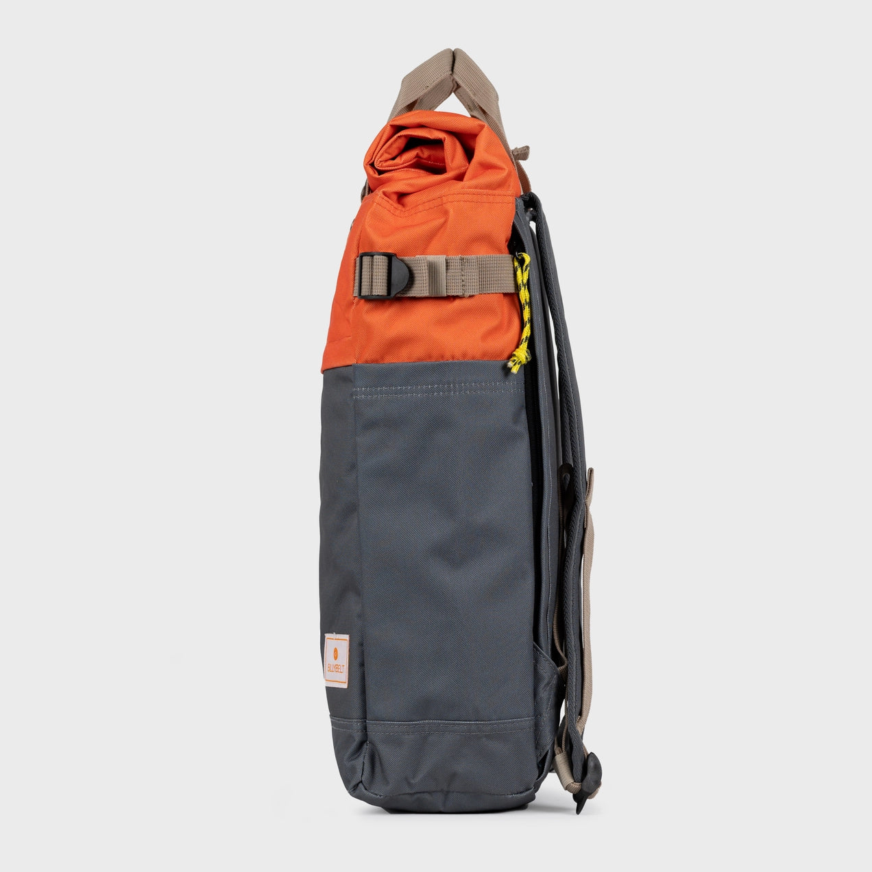 Mochila enrollable - naranja y gris
