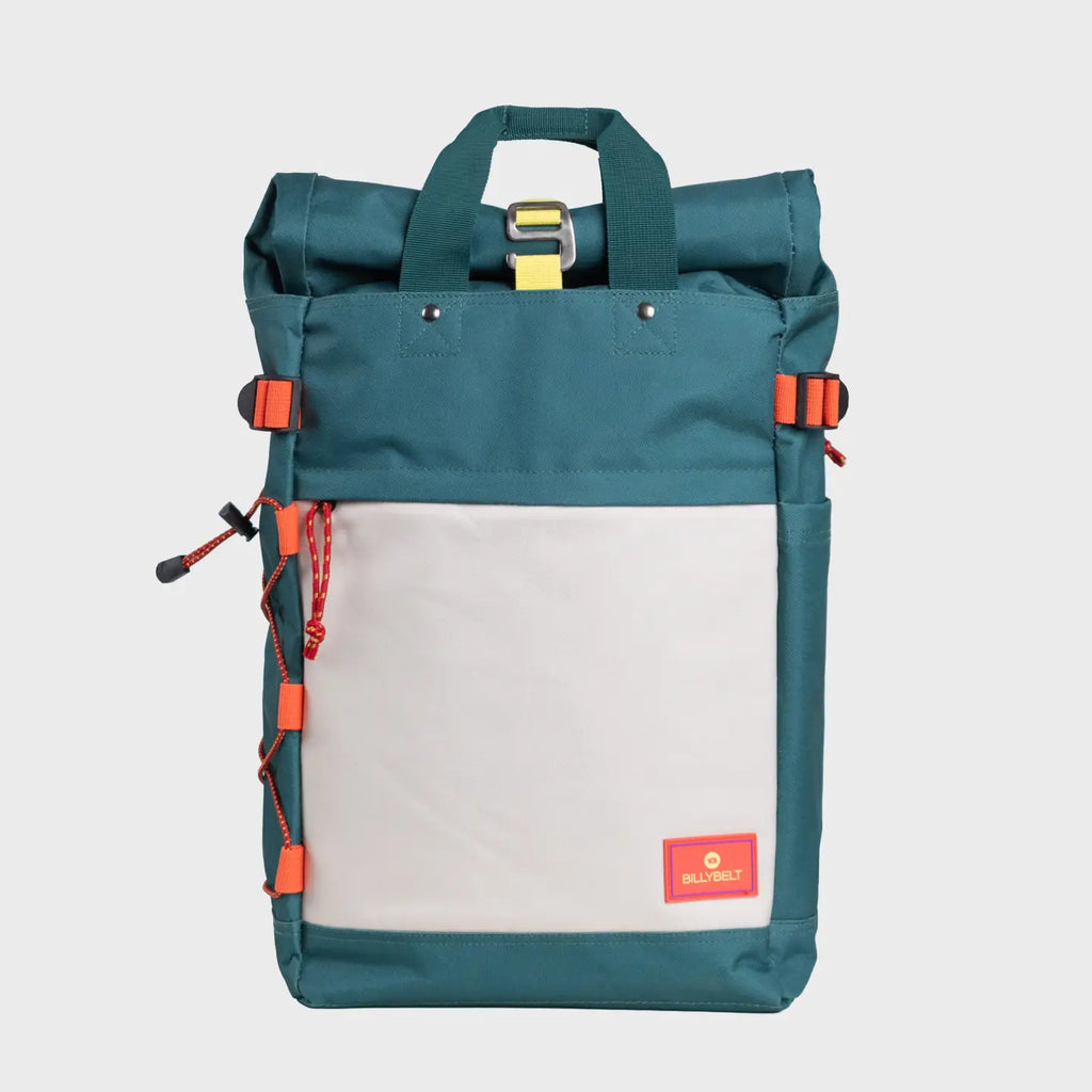 Mochila enrollable - Verde y Marfil