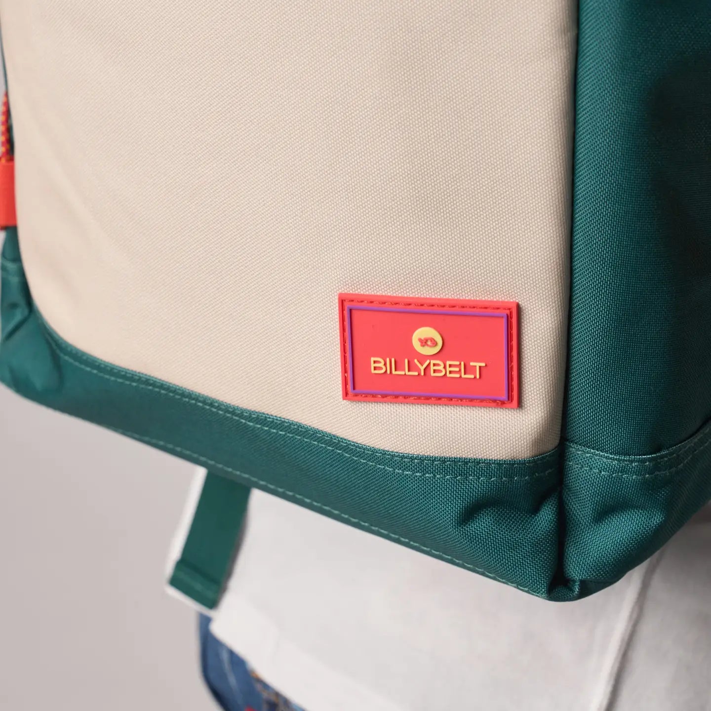 Mochila enrollable - Verde y Marfil