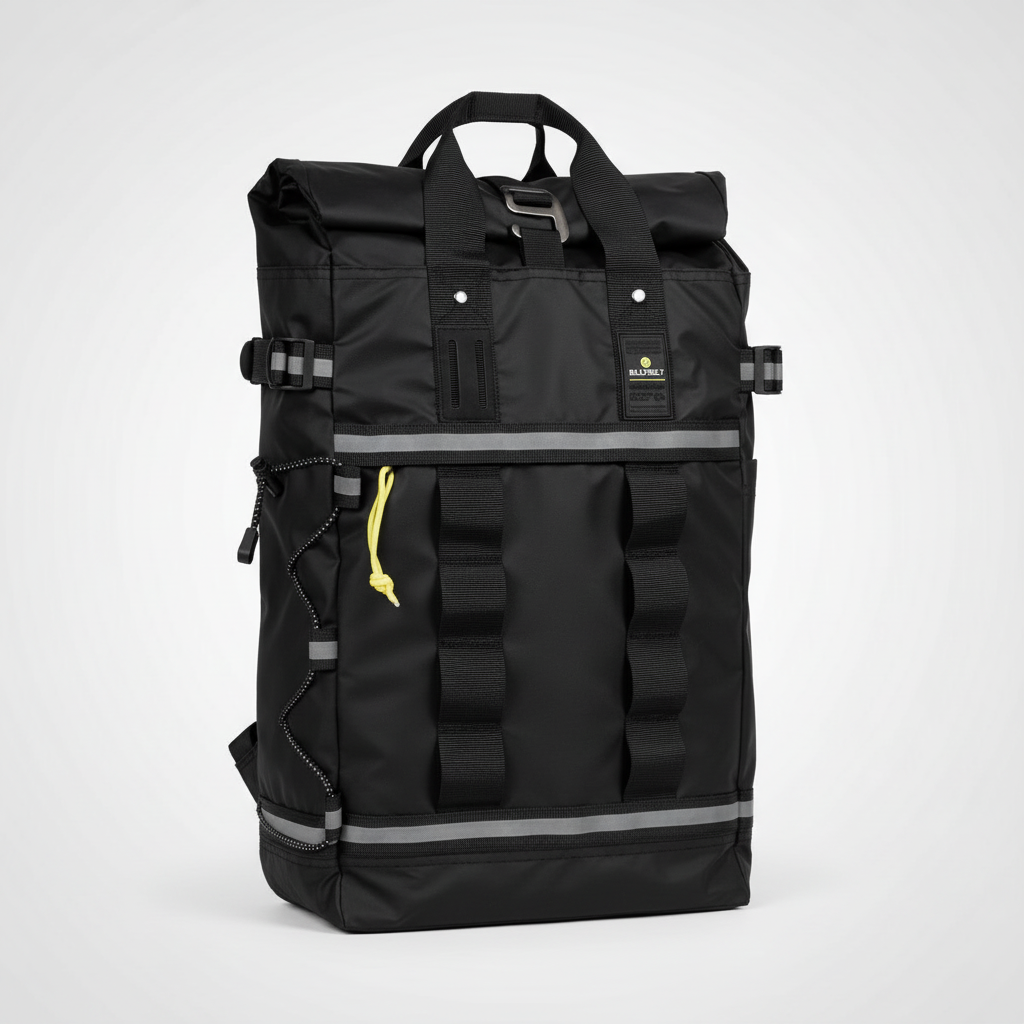 MOCHILA IMPERMEABLE CON TAPA ENRROLLABLE 30L