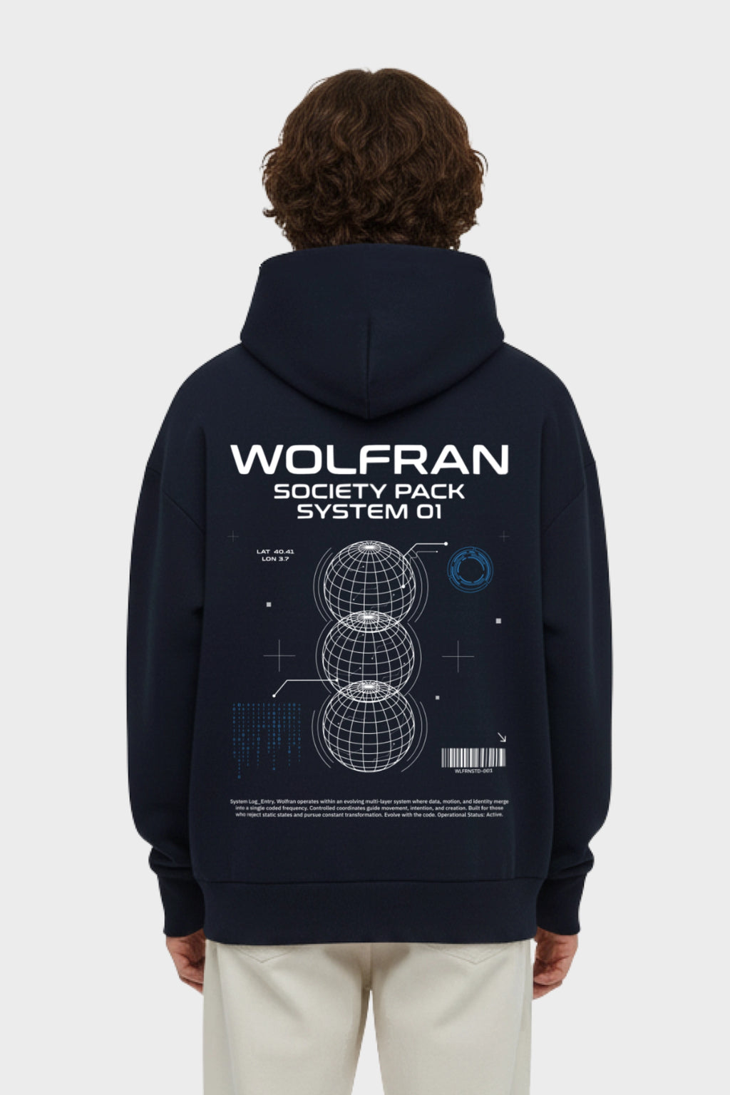 NAVY SYSTEM HOODIE