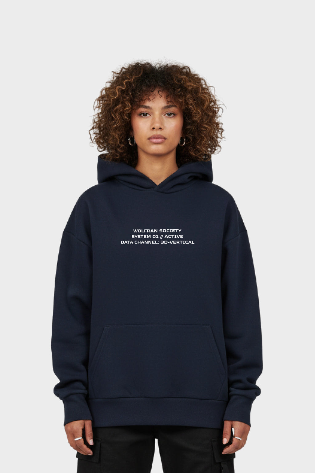 NAVY SYSTEM HOODIE