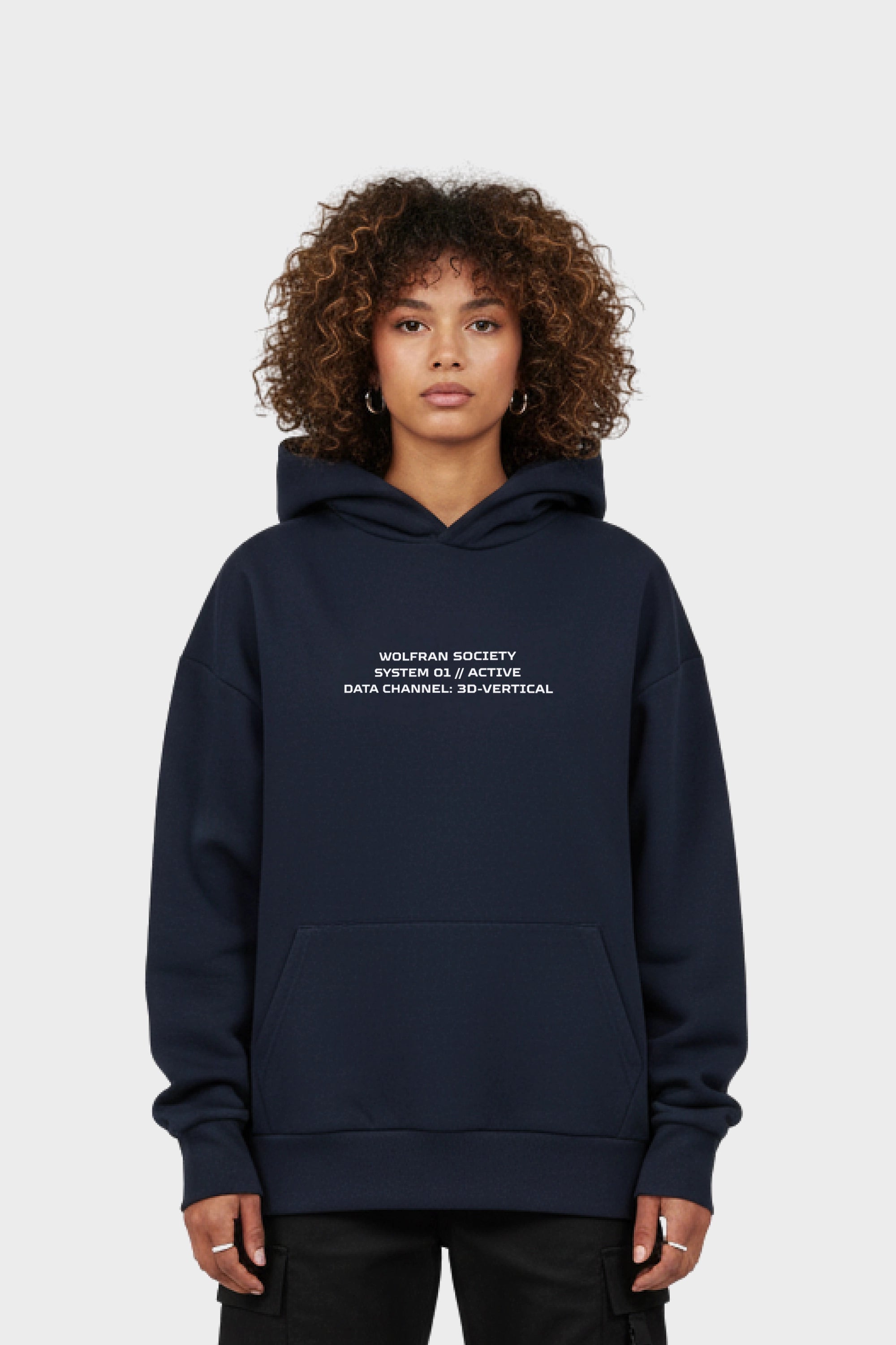 NAVY SYSTEM HOODIE