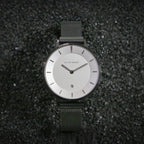RELOJ PIANO NEGRO MALLA MINIMALISTA 38mm