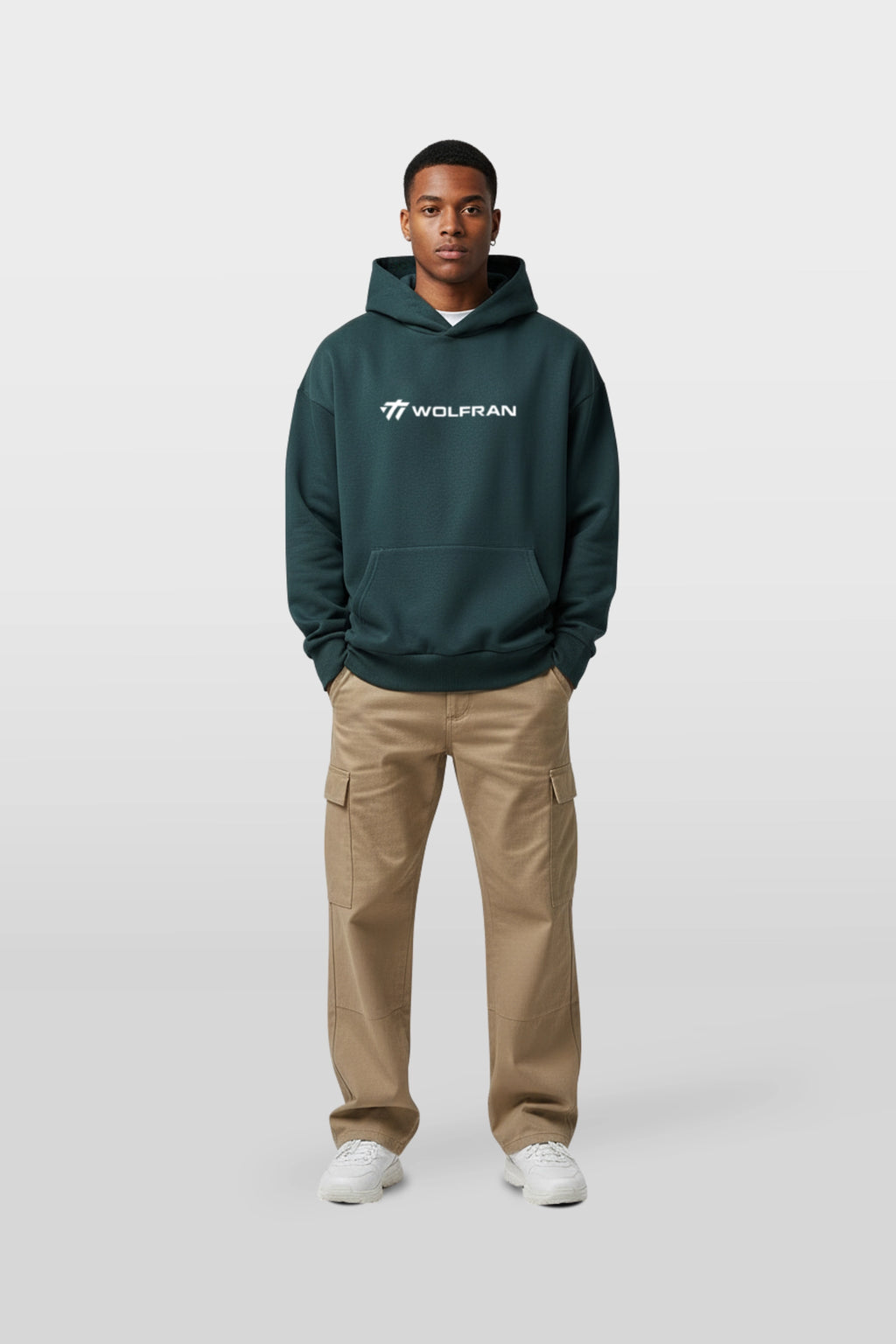 TEAL EMBLEM HOODIE