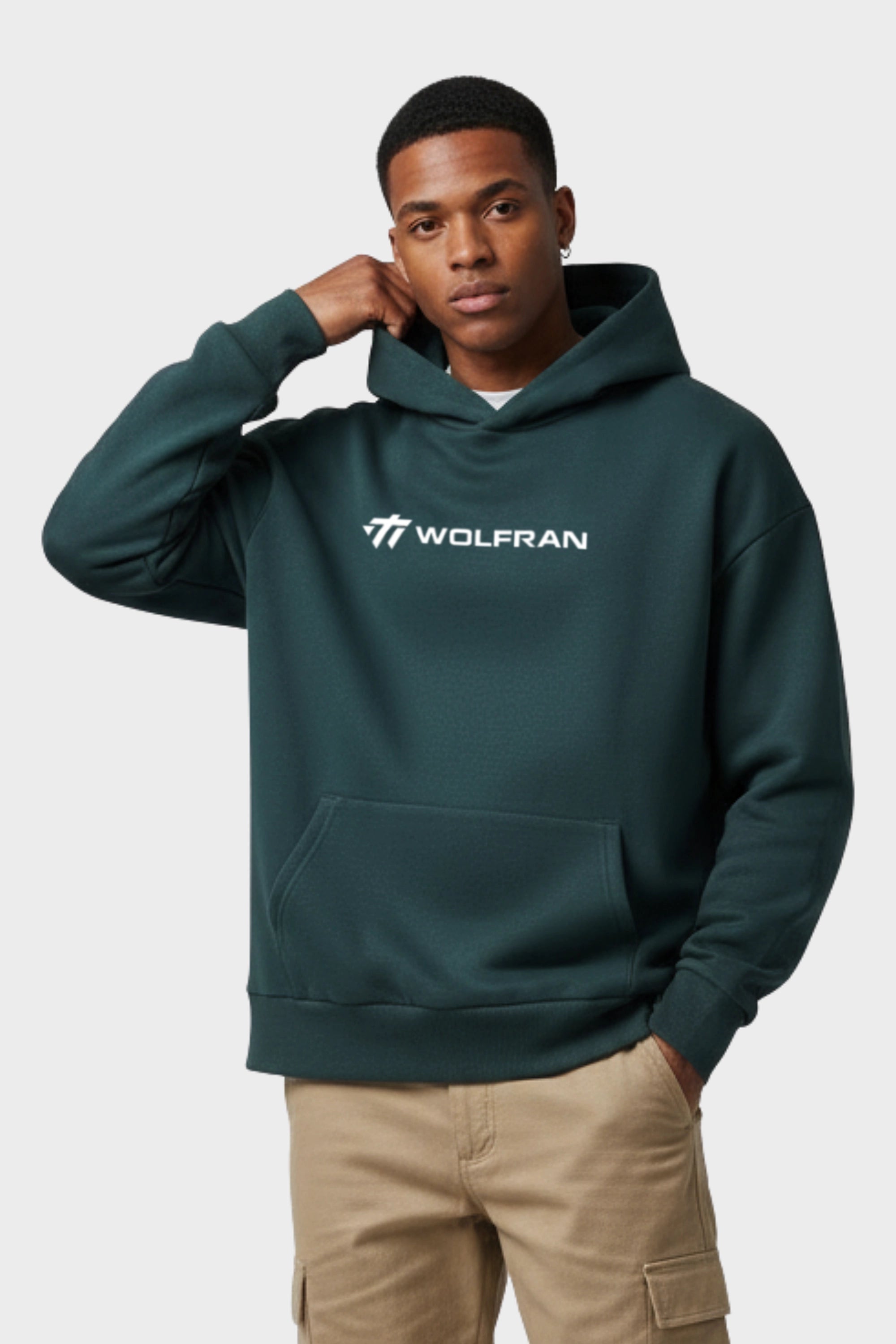 TEAL EMBLEM HOODIE