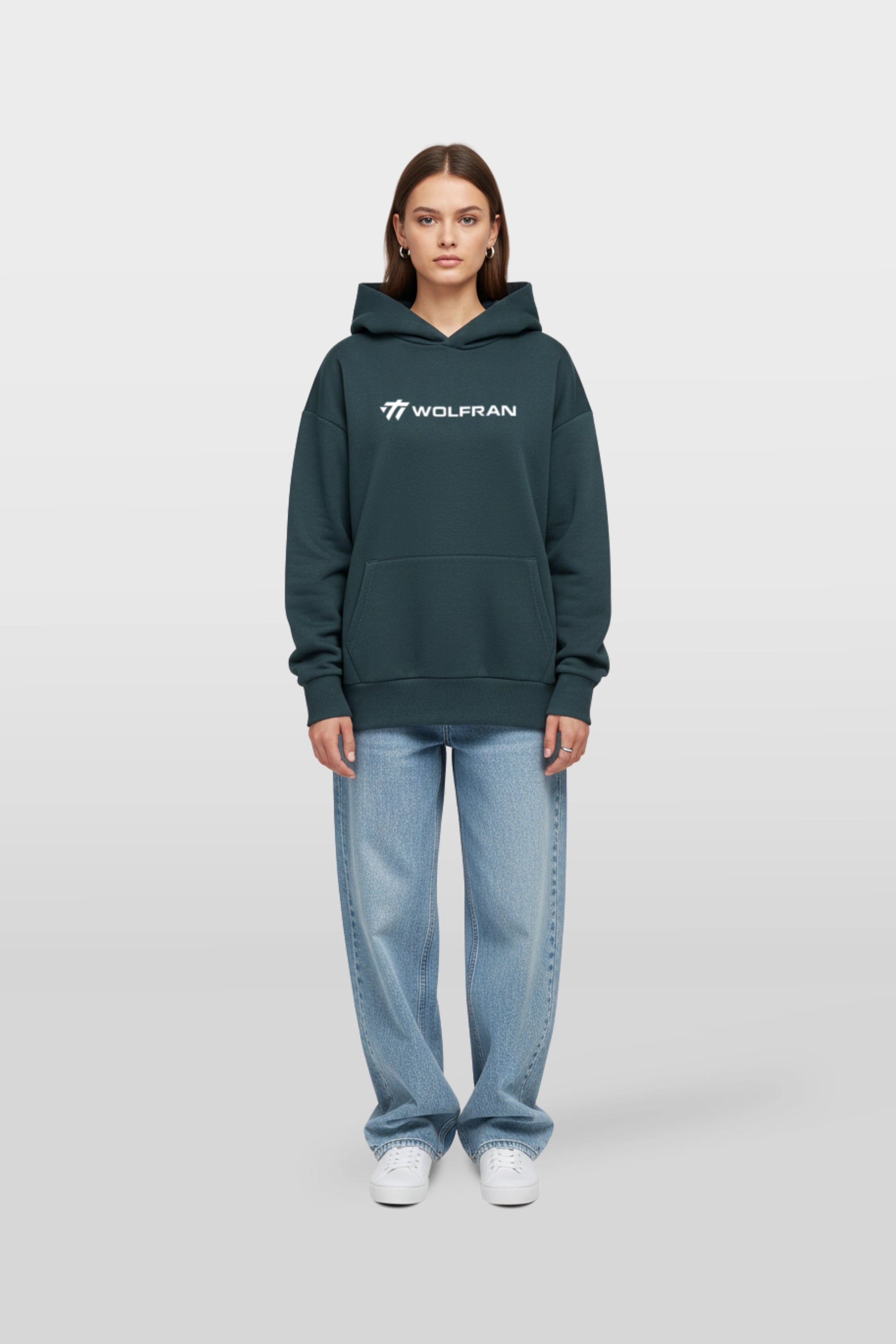 TEAL EMBLEM HOODIE