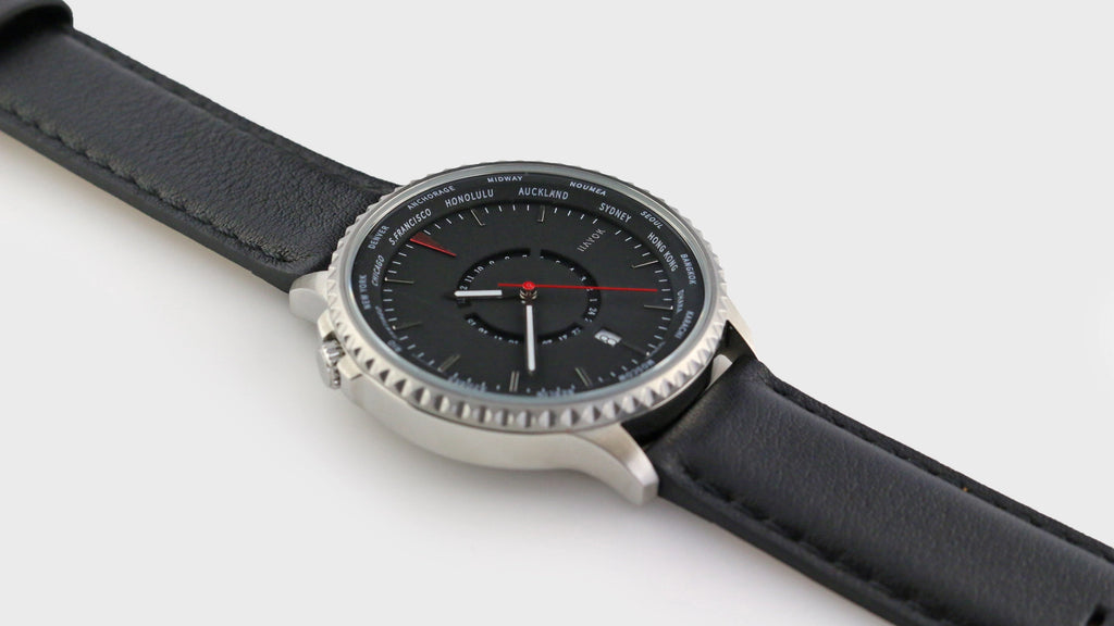 RELOJ WORLD TRAVELLER ONYX NEGRO 42mm