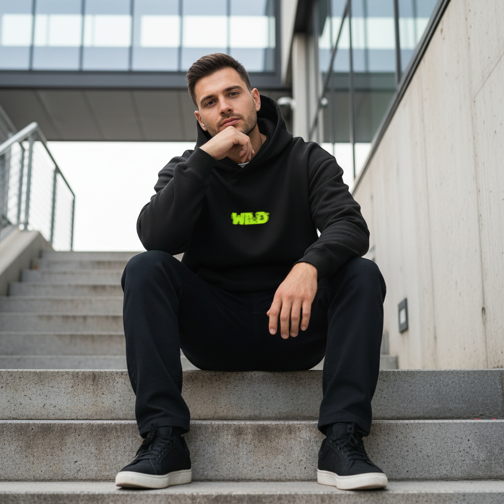SUDADERA CON CAPUCHA OVERSIZE WILD
