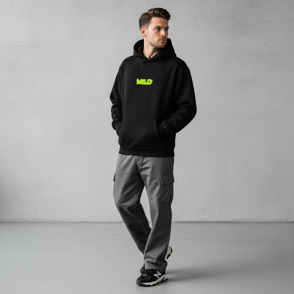 SUDADERA CON CAPUCHA OVERSIZE WILD