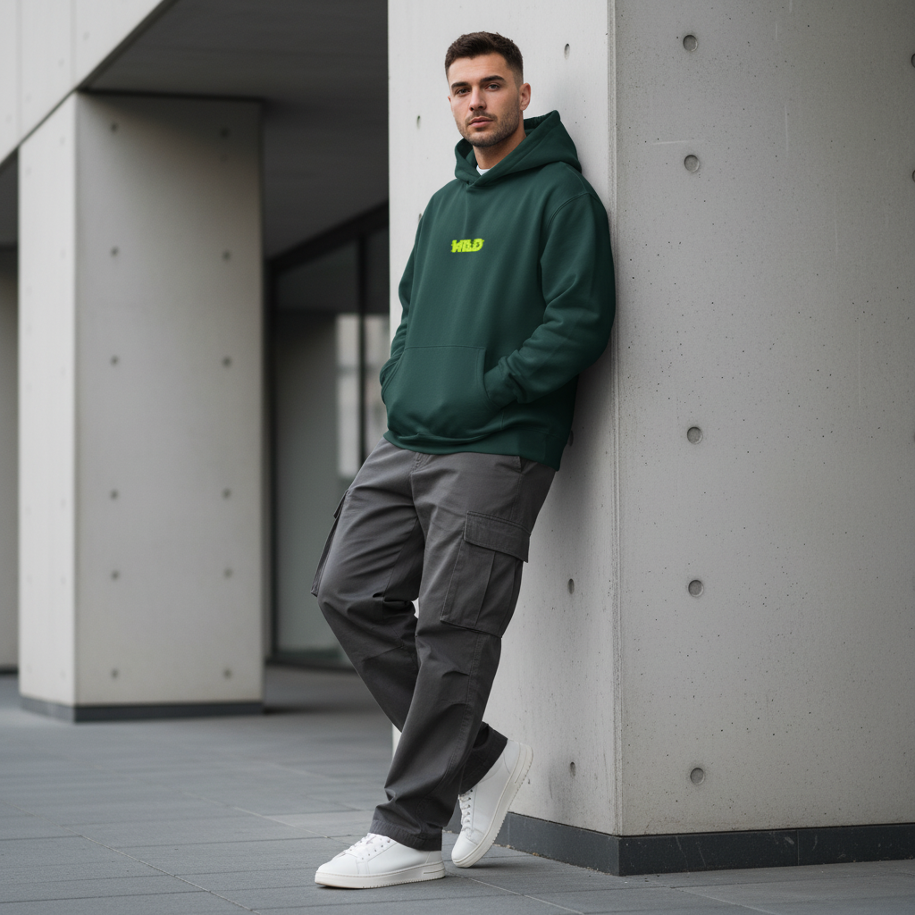 SUDADERA CON CAPUCHA OVERSIZE WILD