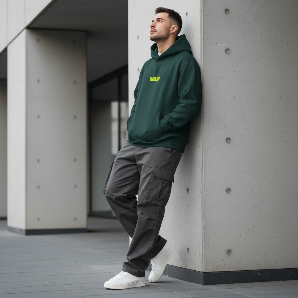 SUDADERA CON CAPUCHA OVERSIZE WILD