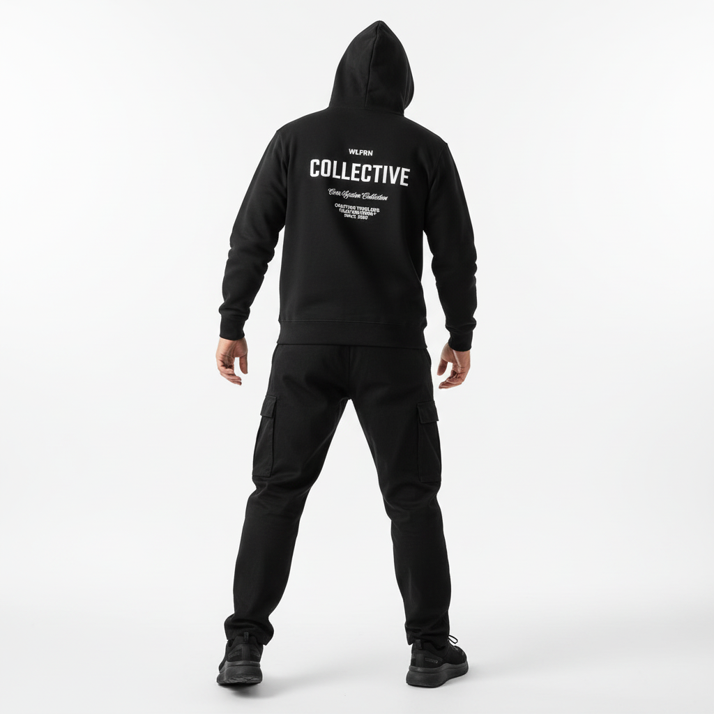 SUDADERA CON CAPUCHA COLLECTIVE BLACK