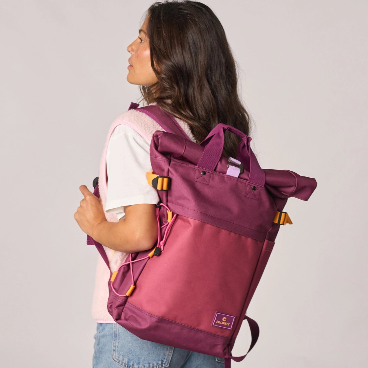 Mochila enrollable - Violeta Burdeos