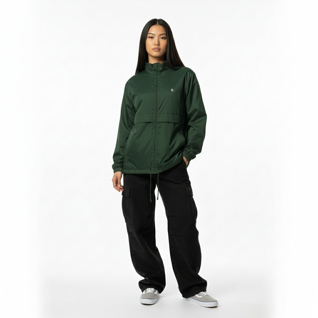 Modelo femenino - Ángulo tres cuartos verde