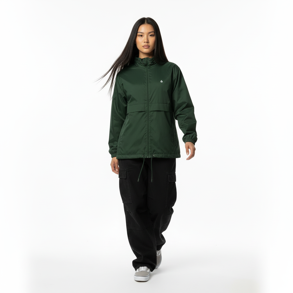 Modelo femenino - Pose caminando verde