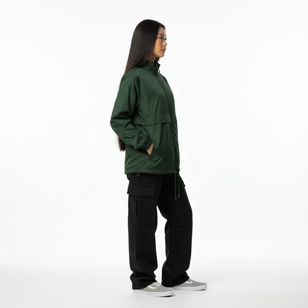 Modelo femenino - Vista de perfil verde