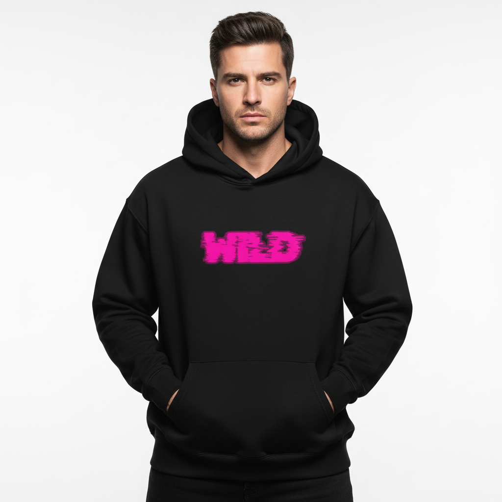 SUDADERA CON CAPUCHA OVERSIZE WILD MAGENTA