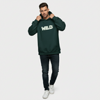 SUDADERA CON CAPUCHA OVERSIZE WILD GREEN LIGHT