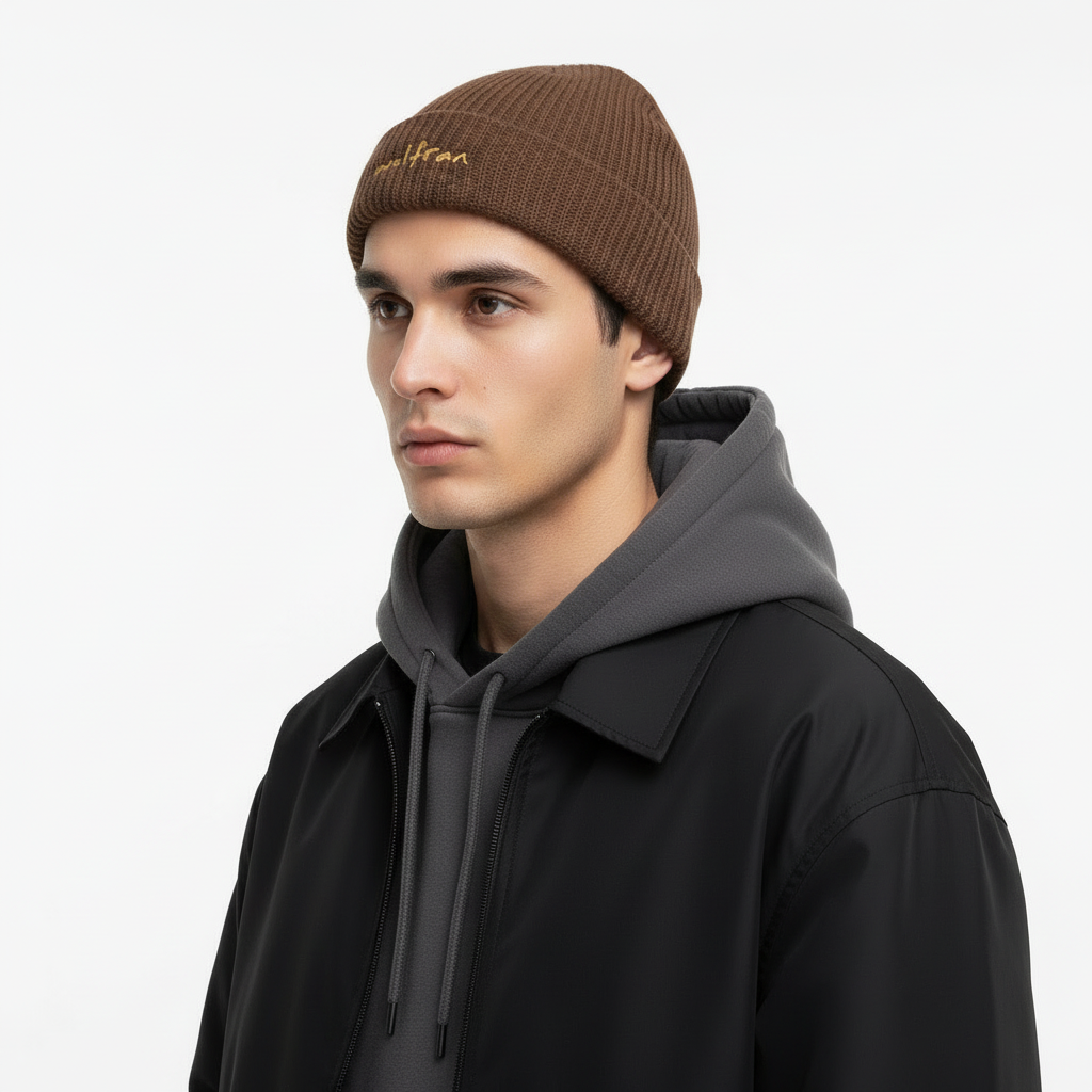 Modelo masculino perfil tres cuartos