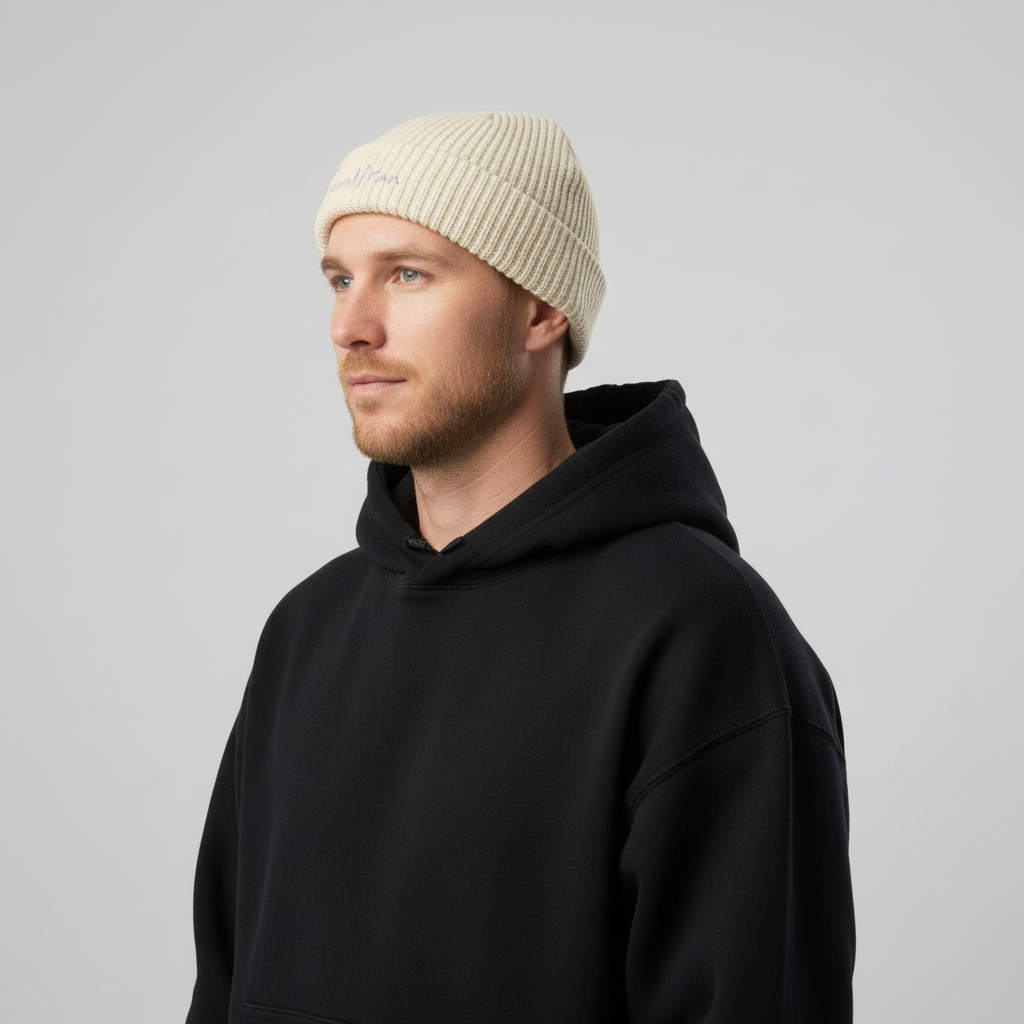 Modelo masculino perfil tres cuartos