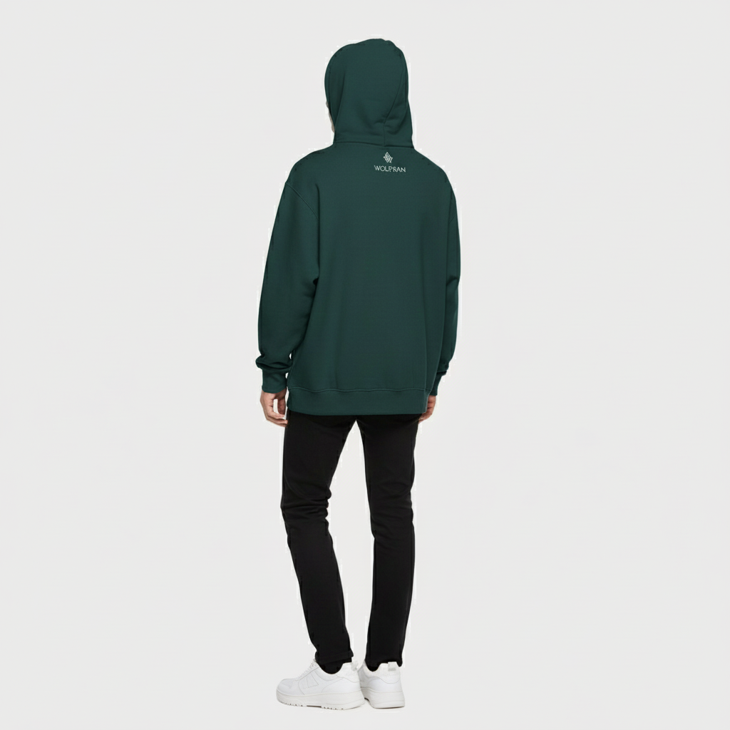 SUDADERA CON CAPUCHA OVERSIZE WILD GREEN LIGHT
