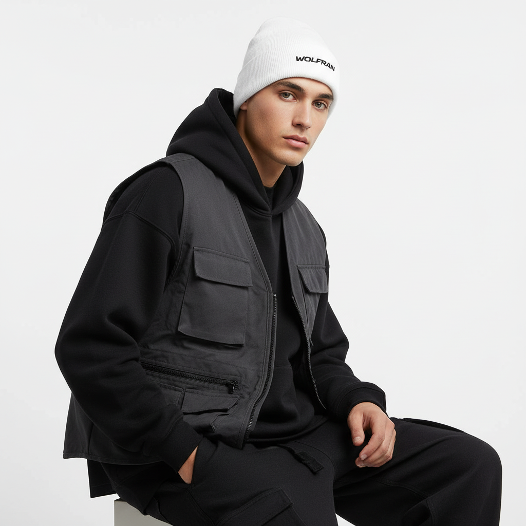 Modelo masculino tres cuartos