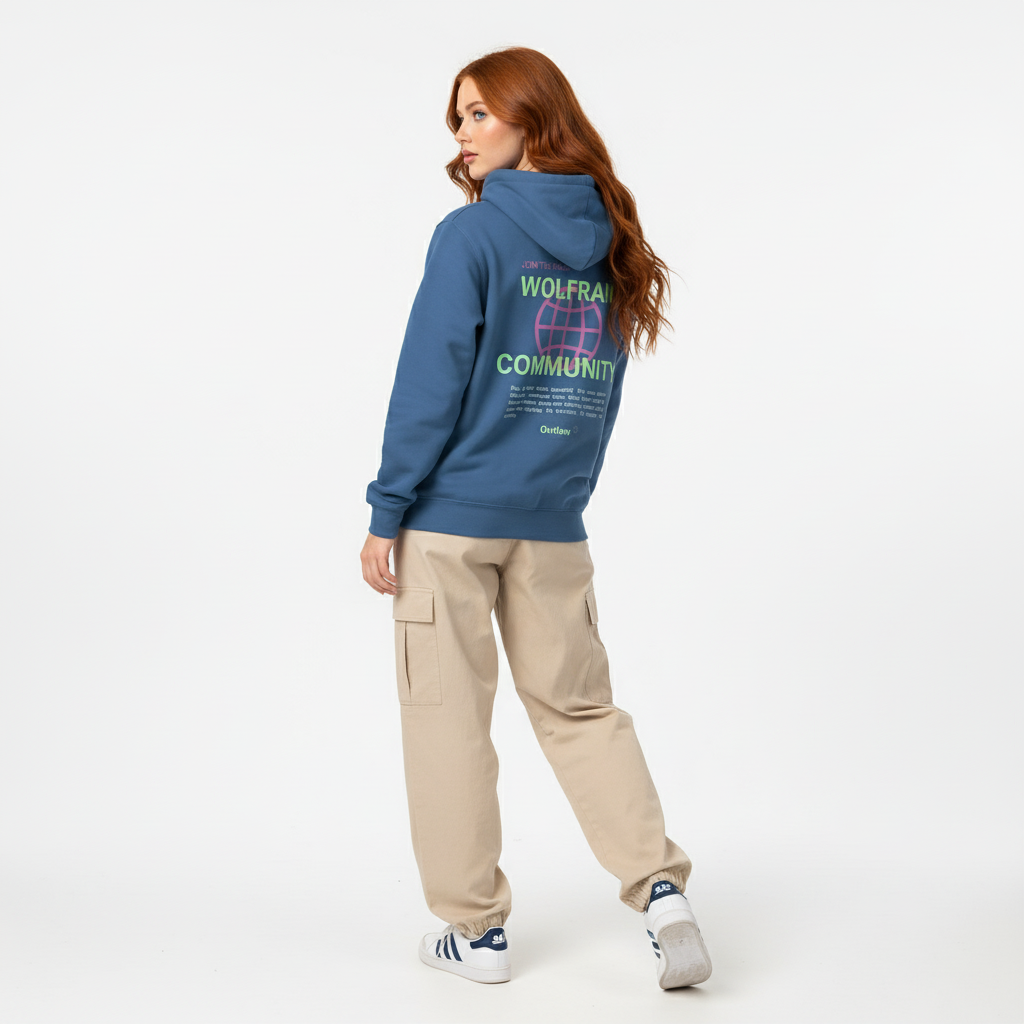 SUDADERA CON CAPUCHA COMMUNITY BLUE