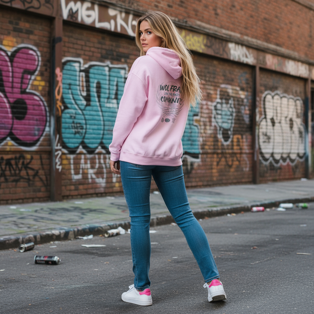 SUDADERA CON CAPUCHA COMMUNITY PINK