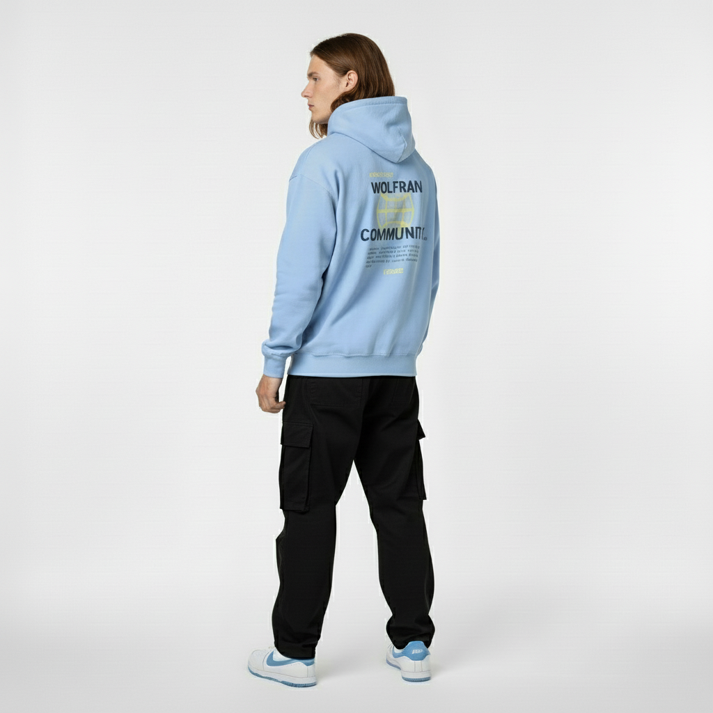 SUDADERA CON CAPUCHA Y CREMALLERA COMMUNITY SKY